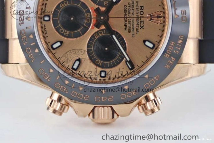 0202 WrinkleFree Daytona 116515 RG TWF 1:1 Best Edition 904L Steel RG Black Dial on Oysterflex Strap A 2417